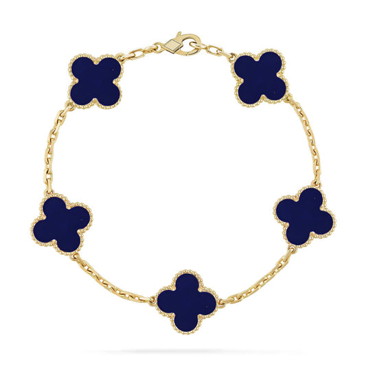 [Regalia Jewelry]CLOVER 5 MOTIF LAPIS LAZULI BRACELET COLLECTION