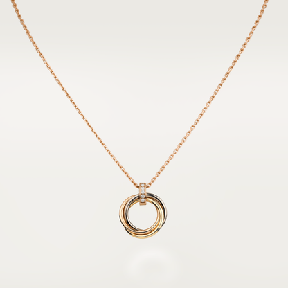 [Regalia Jewelry]TRINITY NECKLACE GOLD  DIAMONDS