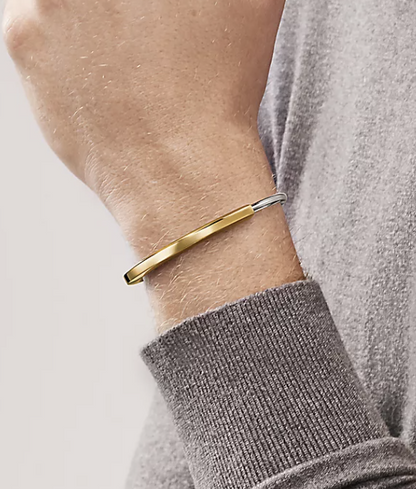 [Regalia Jewels]LOCK BRACELET YELLOW AND WHITE GOLD