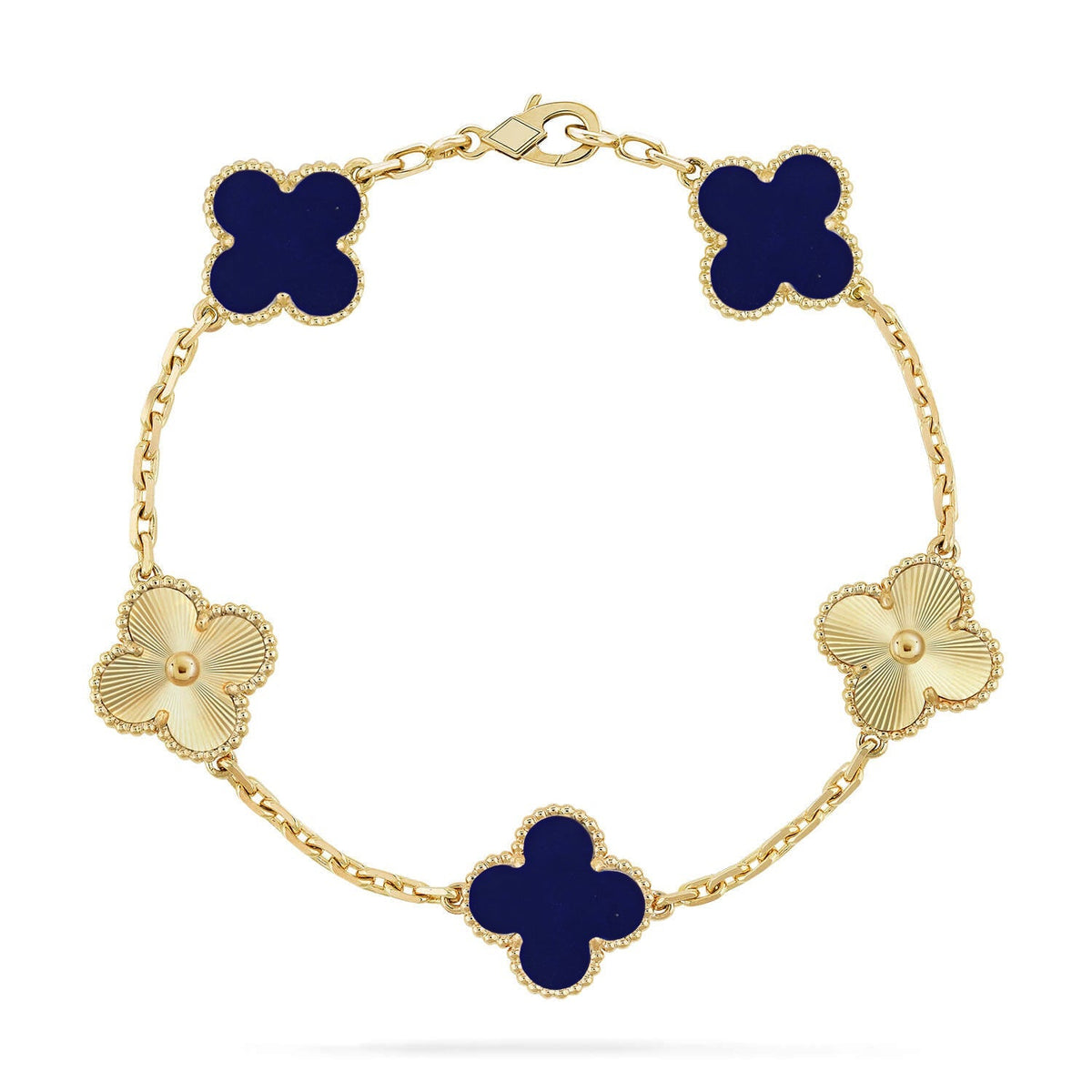 [Regalia Jewelry]CLOVER 5 MOTIF LAPIS LAZULI BRACELET COLLECTION