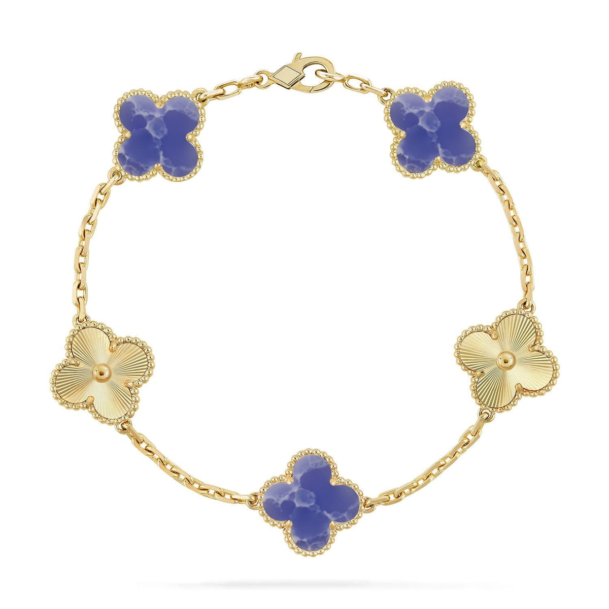 [Regalia Jewelry]CLOVER 5 MOTIF BLUE VEINS BRACELET COLLECTION