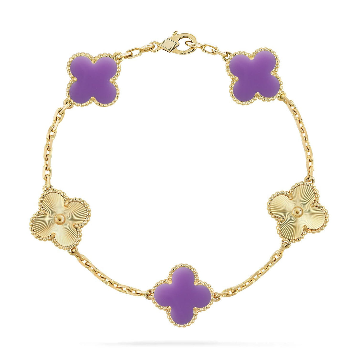 [Regalia Jewelry]CLOVER 5 MOTIF LIGHT PURPLE BRACELET COLLECTION