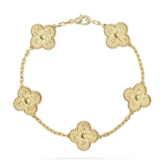 [Regalia Jewelry]CLOVER 5 MOTIFS BRONZING BRACELET