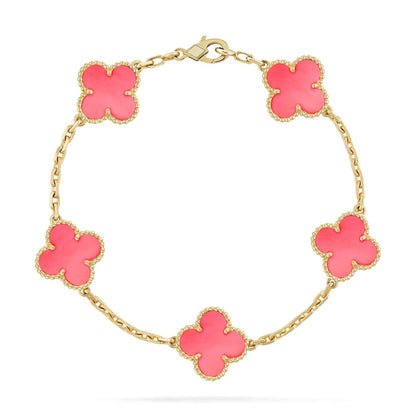 [Regalia Jewelry]CLOVER 5 PINK MOP BRACELET