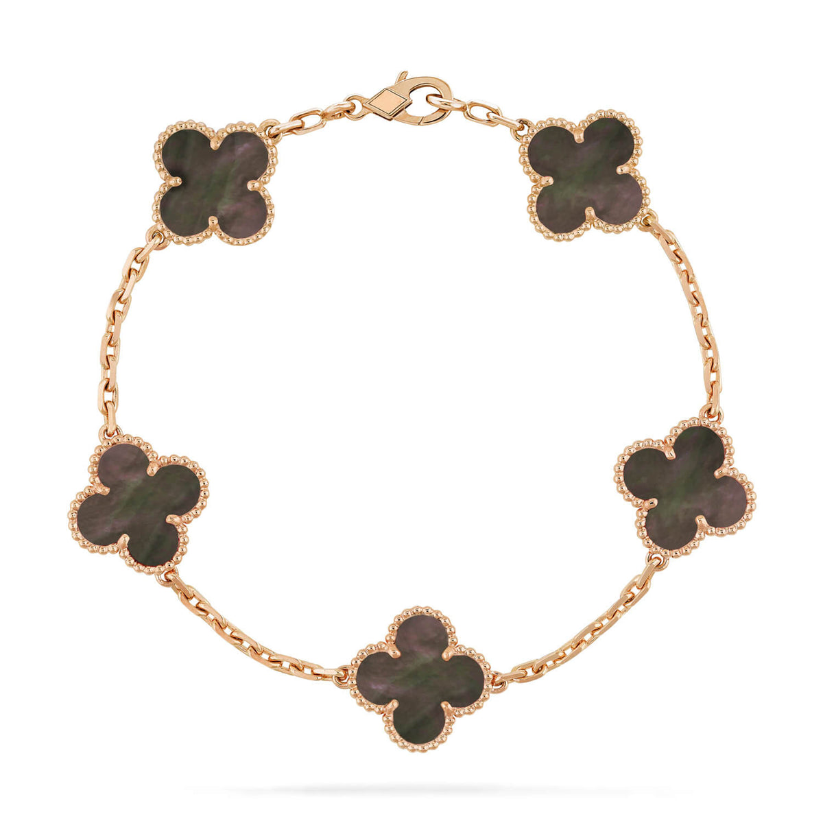 [Regalia Jewelry]CLOVER 5 MOTIF GRAY MOP  BRACELET