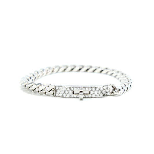 [Regalia Jewelry]KELLY CHAIN SILVER DIAMOND BRACELET