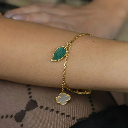 [Regalia Jewelry]LUCKY SPRING 5 MOTIF GOLD BRACELET