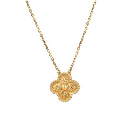 [Regalia Jewelry]CLOVER 15MM  BRONZING NECKLACE