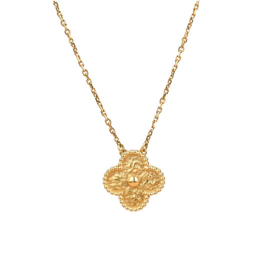 [Regalia Jewelry]CLOVER 15MM  BRONZING NECKLACE