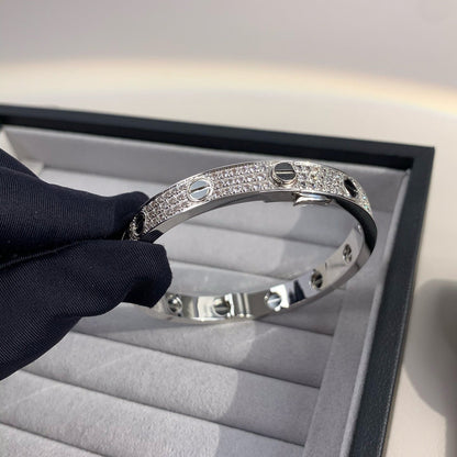 [Regalia Jewelry]LOVE BRACELET 6.1MM DIAMOND-PAVED CERAMIC