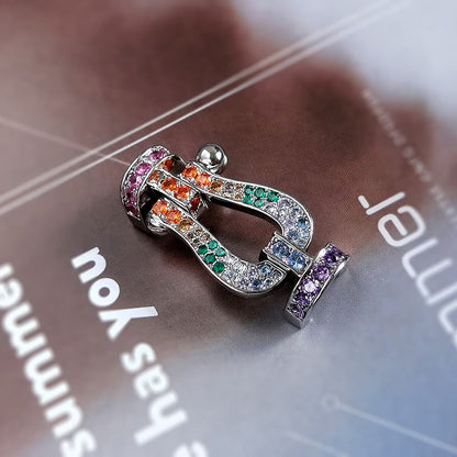 [Regalia Jewelry]FORCE LARGE HORSESHOE CLASP  METAL BRACELET