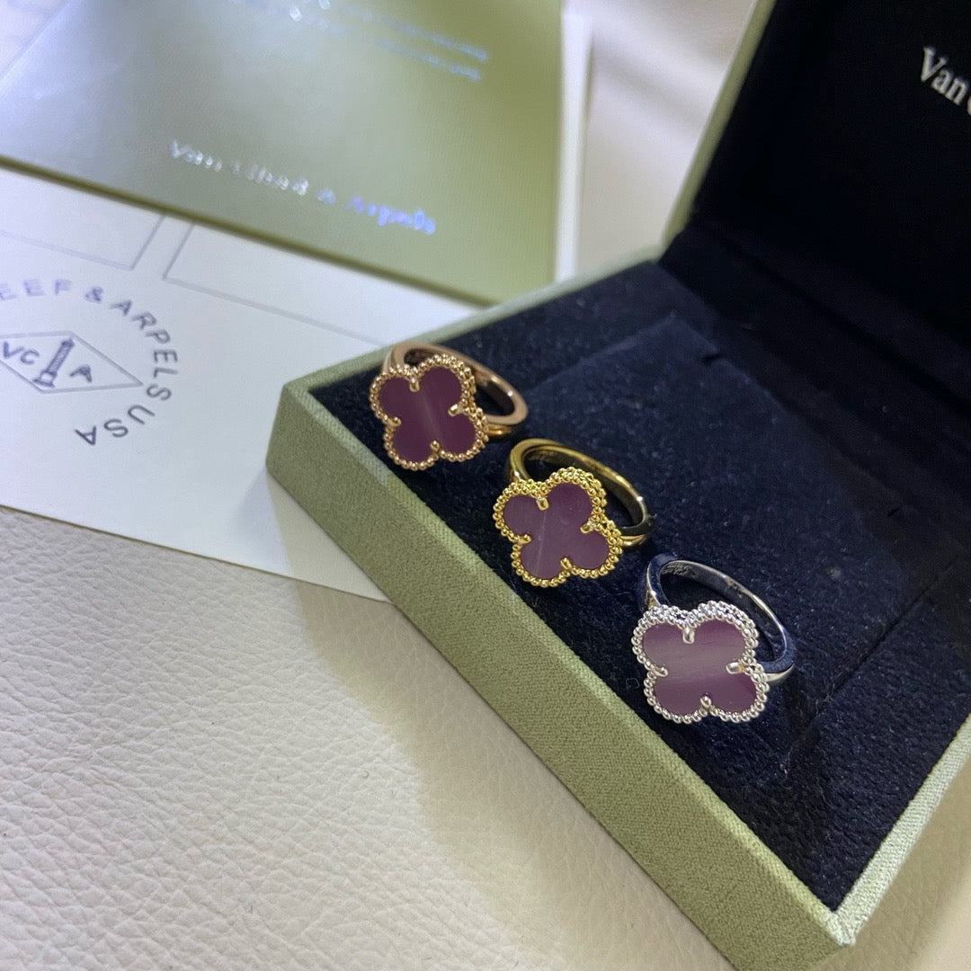 [Regalia Jewelry]CLOVER  PURPLE VIOLET RING