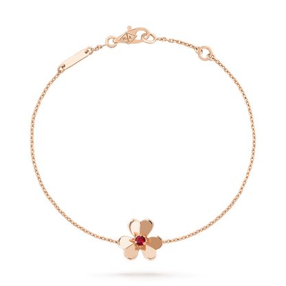 [Regalia Jewelry]FRIVOLE GOLD FLOWER PINK MALACHITE BRACELET