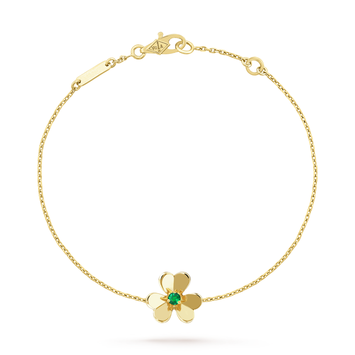 [Regalia Jewelry]FRIVOLE GOLD FLOWER PINK MALACHITE BRACELET