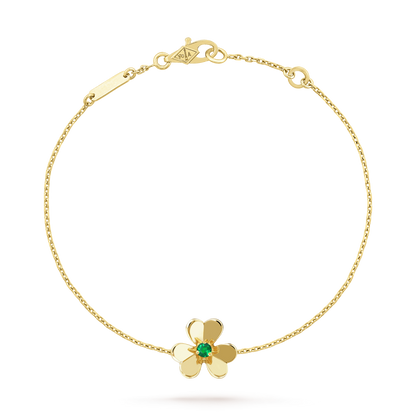 [Regalia Jewelry]FRIVOLE GOLD FLOWER PINK MALACHITE BRACELET