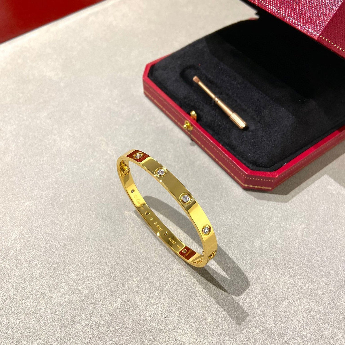 [Regalia Jewelry]LOVE BRACELET 6.1MM 10 DIAMONDS