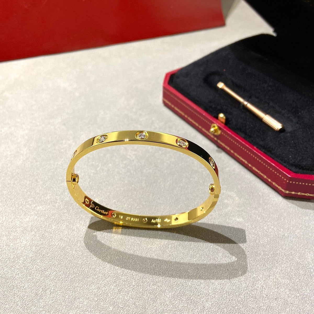 [Regalia Jewelry]LOVE BRACELET 6.1MM 10 DIAMONDS