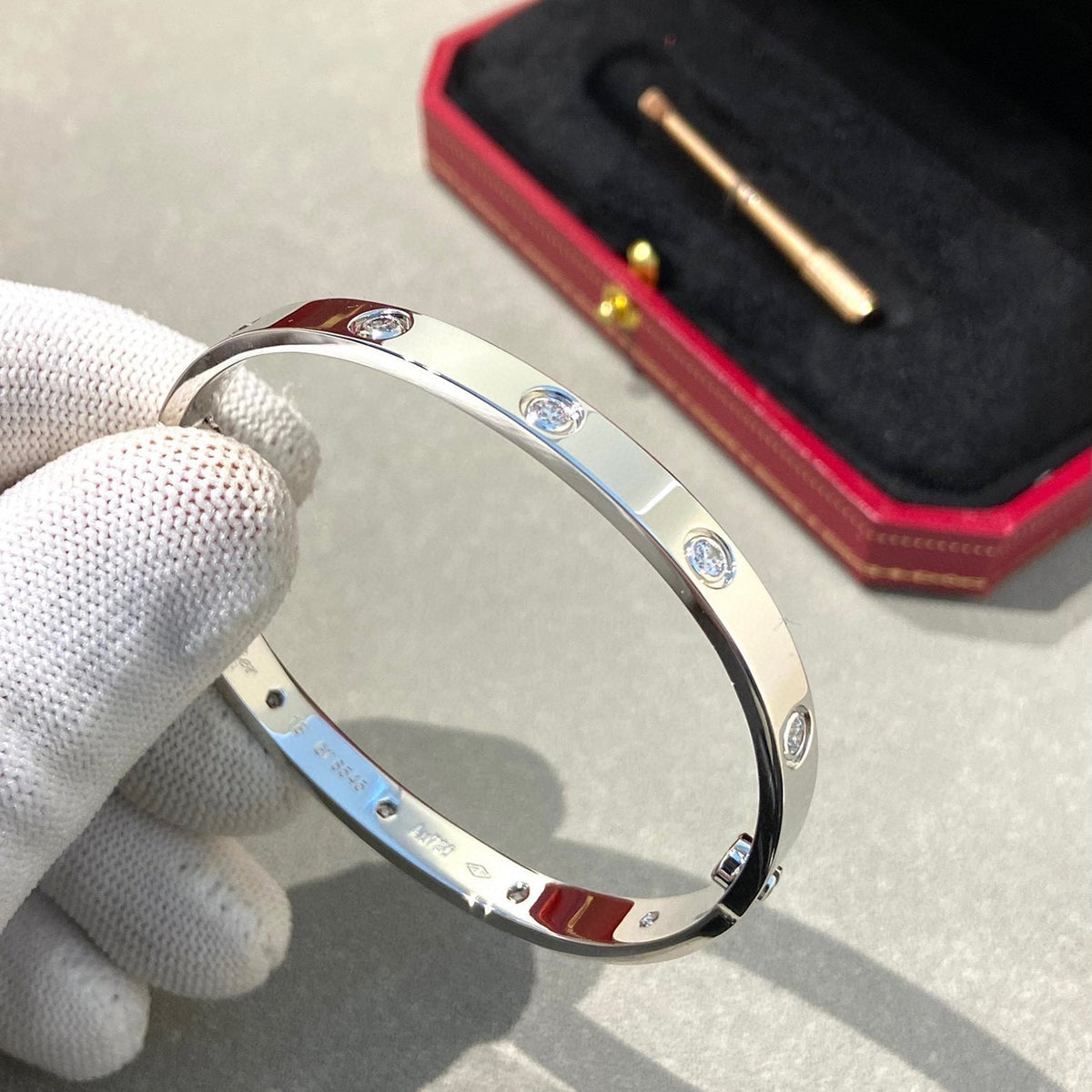 [Regalia Jewelry]LOVE BRACELET 6.1MM 10 DIAMONDS