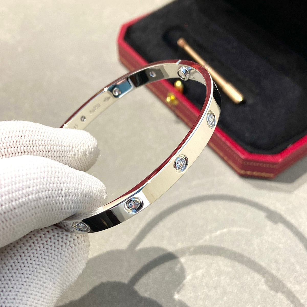 [Regalia Jewelry]LOVE BRACELET 6.1MM 10 DIAMONDS