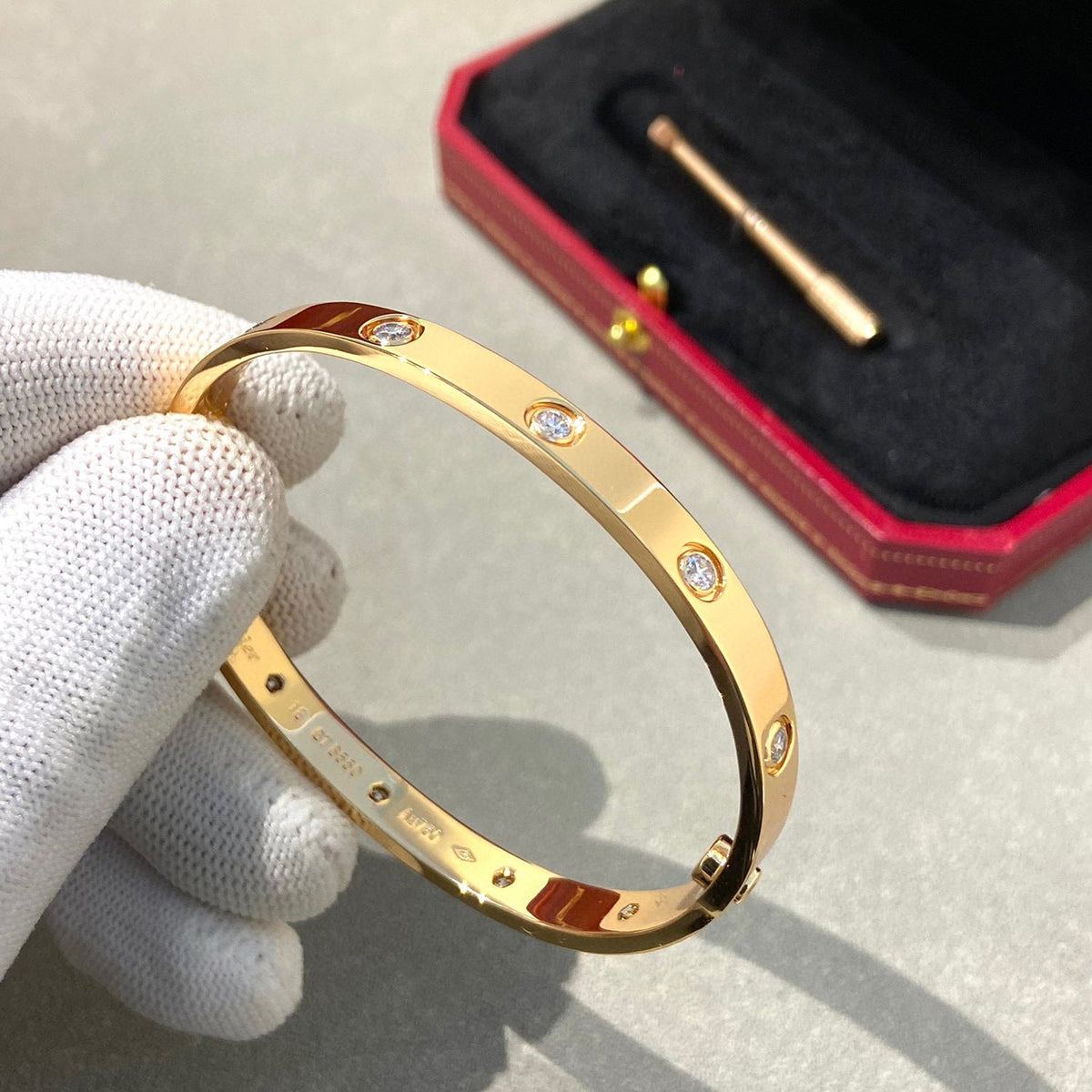 [Regalia Jewelry]LOVE BRACELET 6.1MM 10 DIAMONDS