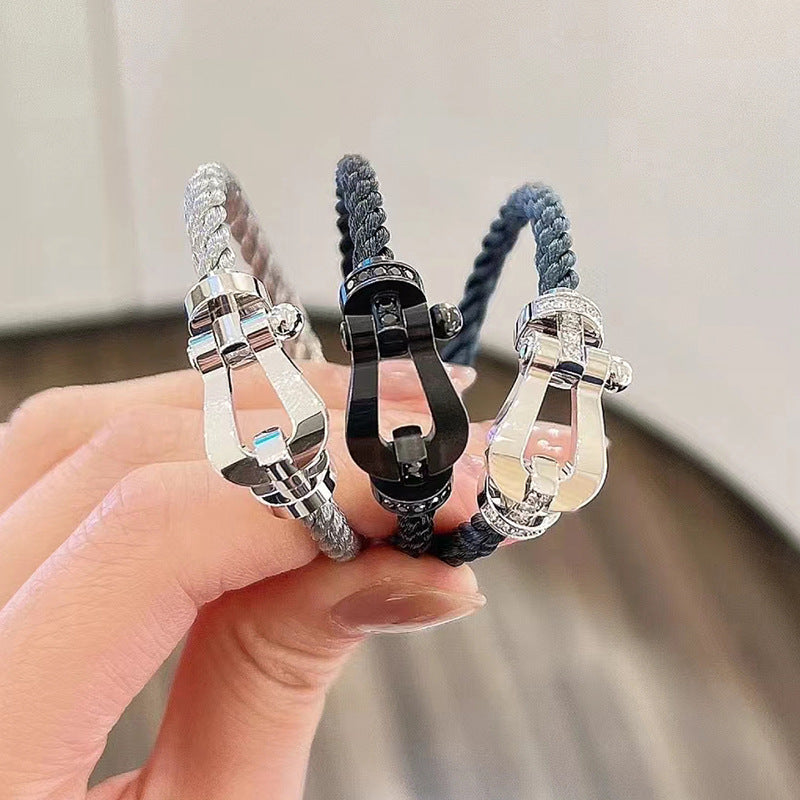 [Regalia Jewelry]FORCE LARGE HORSESHOE NO DIAMOND BRACELET SILVER
