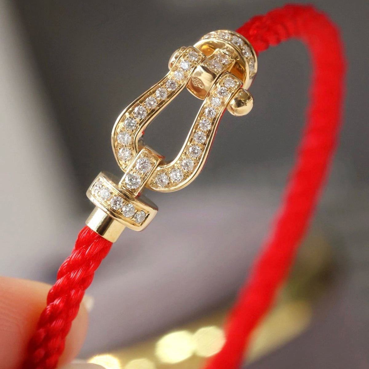 [Regalia Jewelry]FORCE LARGE HORSESHOE FULL DIAMOND BRACELET ROSE GOLD