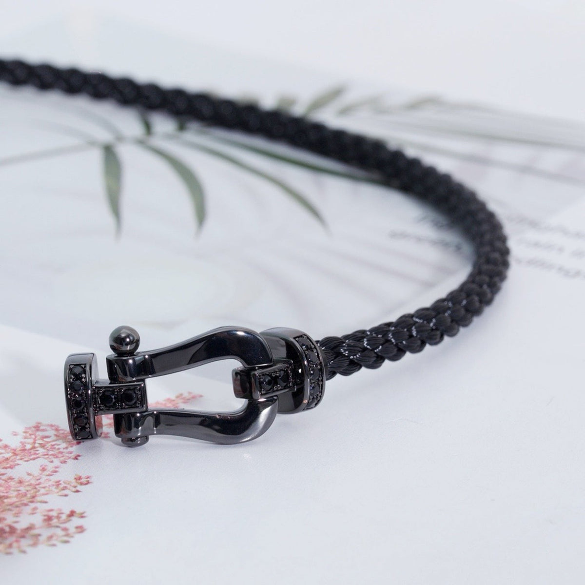[Regalia Jewelry]FORCE LARGE SERIES HORSESHOE BLACK SAMURAI BRACELET