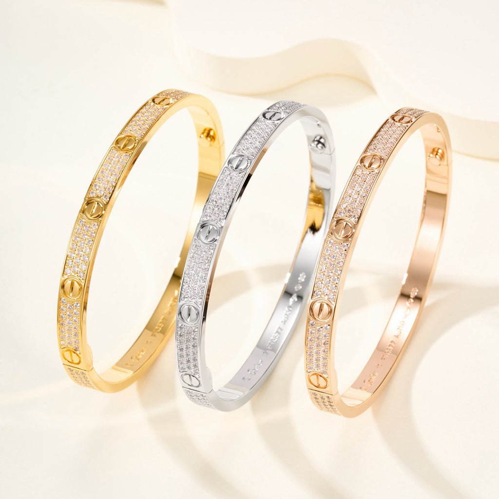 [Regalia Jewelry]LOVE BRACELET 4.8MM DIAMOND-PAVED