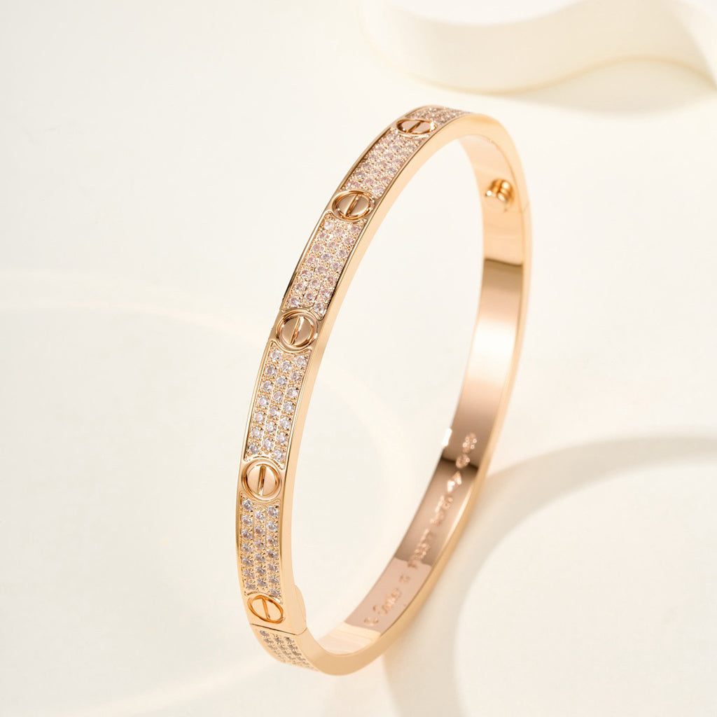 [Regalia Jewelry]LOVE BRACELET 4.8MM DIAMOND-PAVED