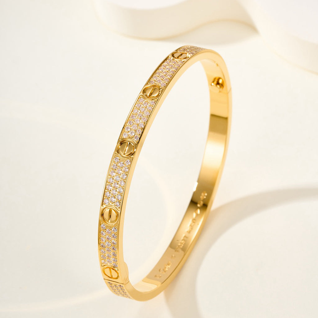 [Regalia Jewelry]LOVE BRACELET 4.8MM DIAMOND-PAVED