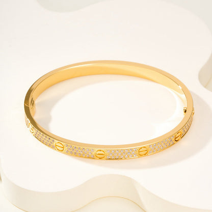 [Regalia Jewelry]LOVE BRACELET 4.8MM DIAMOND-PAVED