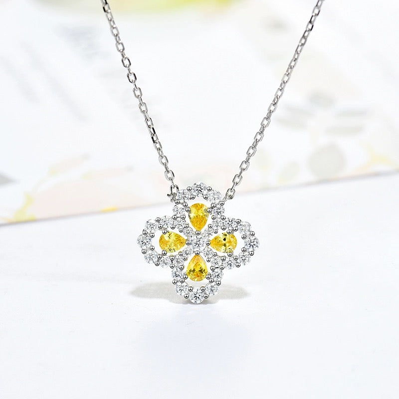 [Regalia Jewelry]LOOP NECKLACE FULL MOTIF DIAMOND 16MM MULTIPLE COLORS