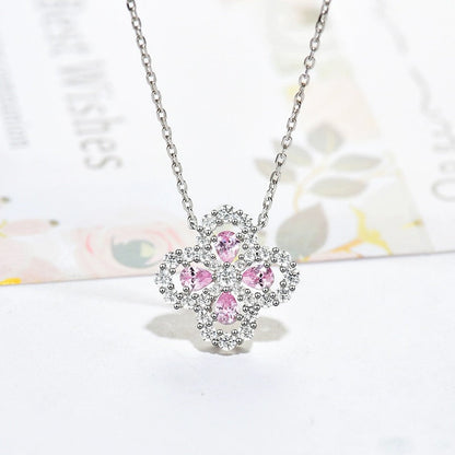 [Regalia Jewelry]LOOP NECKLACE FULL MOTIF DIAMOND 16MM MULTIPLE COLORS