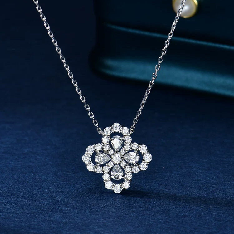 [Regalia Jewelry]LOOP NECKLACE FULL MOTIF DIAMOND 16MM MULTIPLE COLORS