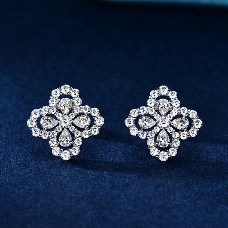 [Regalia Jewelry]LOOP EARRINGS FULL MOTIF DIAMOND 16MM