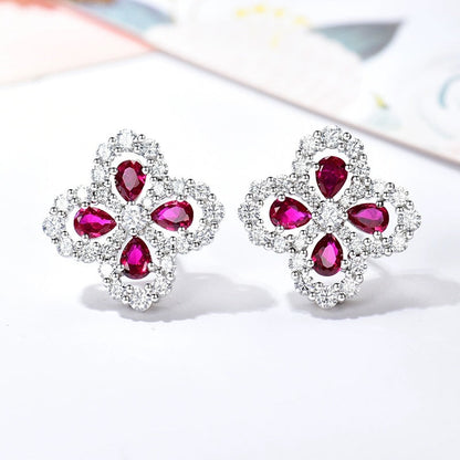 [Regalia Jewelry]LOOP EARRINGS FULL MOTIF DIAMOND 16MM