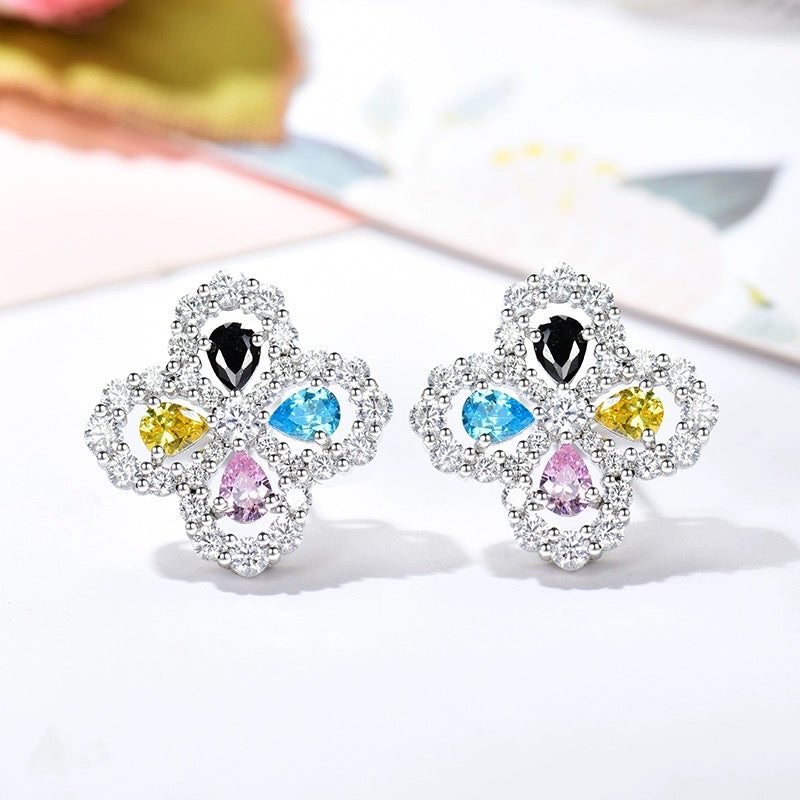 [Regalia Jewelry]LOOP EARRINGS FULL MOTIF DIAMOND 16MM