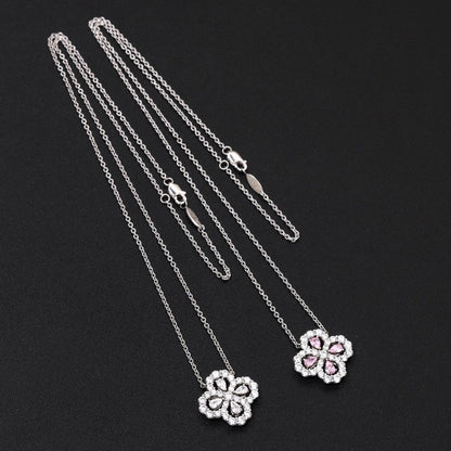 [Regalia Jewelry]LOOP NECKLACE FULL MOTIF DIAMOND 16MM MULTIPLE COLORS
