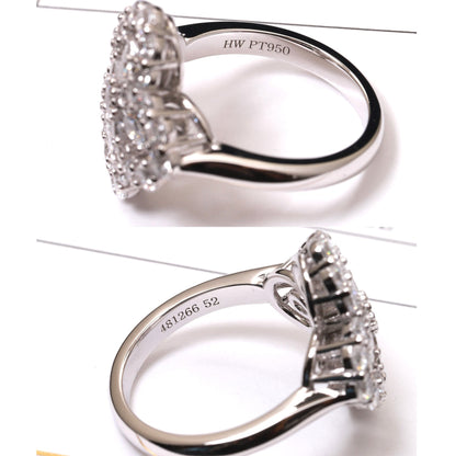 [Regalia Jewelry]LOOP RING FULL MOTIF DIAMOND 16MM SILVE