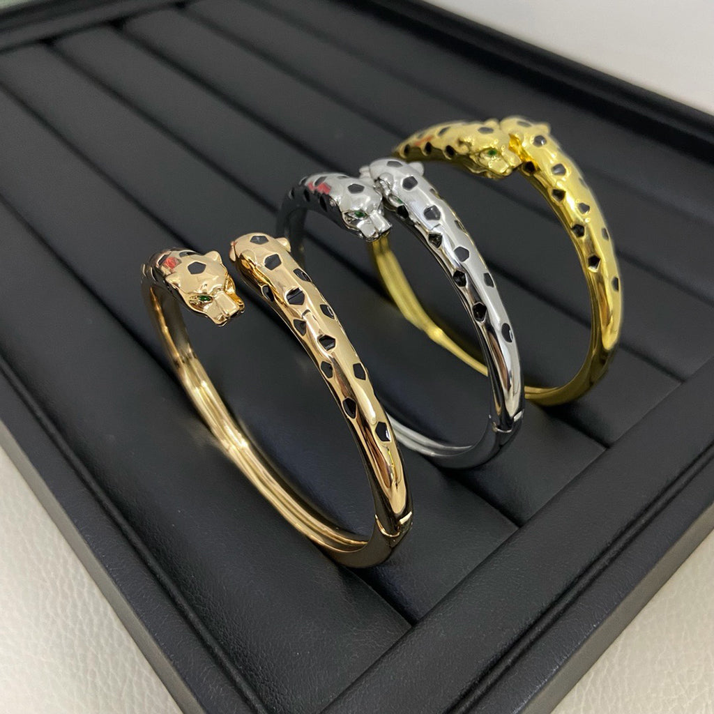 [Regalia Jewelry]PANTHERE DOUBLE HEADED OPEN BRACELET