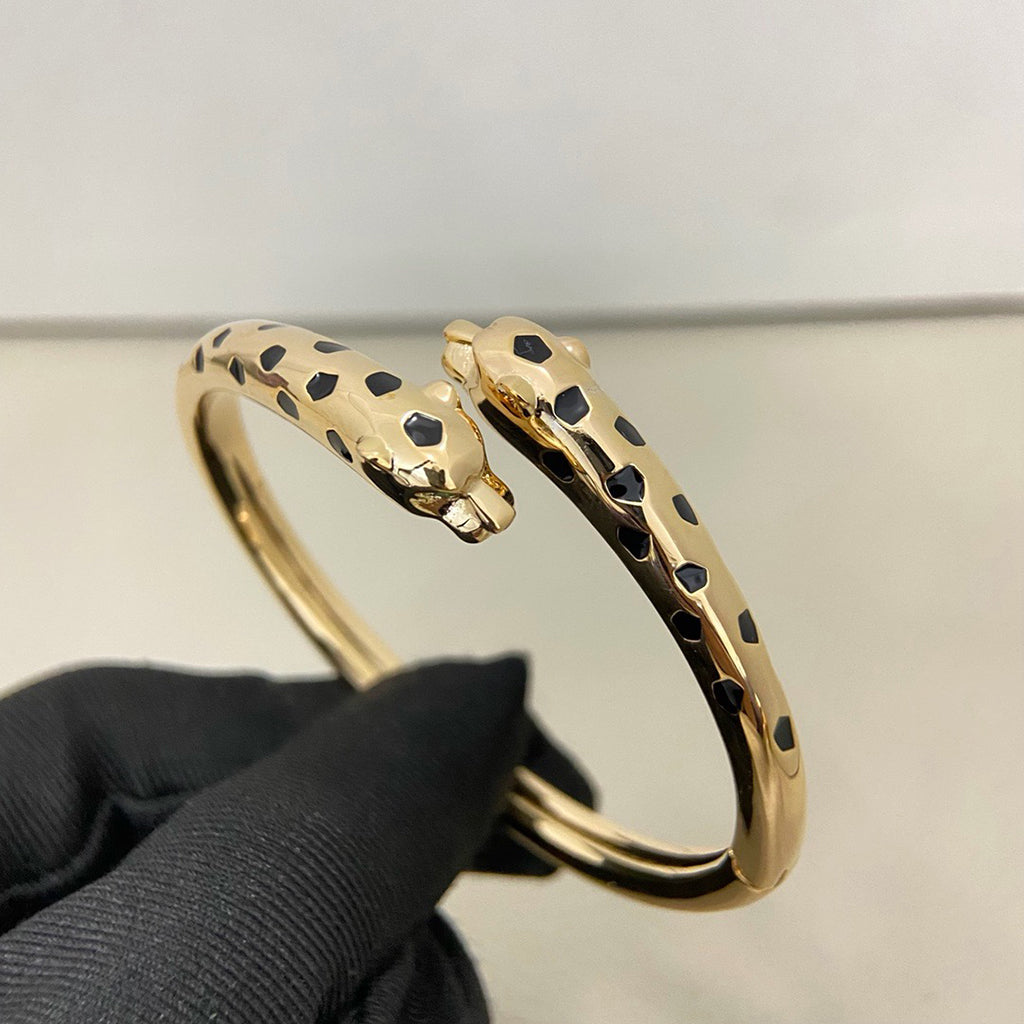 [Regalia Jewelry]PANTHERE DOUBLE HEADED OPEN BRACELET