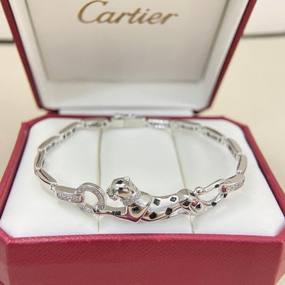 [Regalia Jewelry]PANTHERE HALF DIAMOND ON CHAIN BRACELET