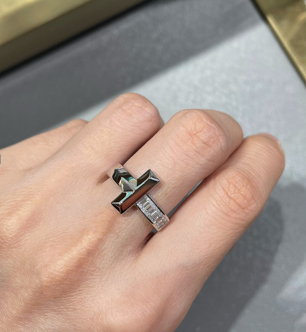 [Regalia Jewels]T1 WIDE 4.5MM DIAMOND RING