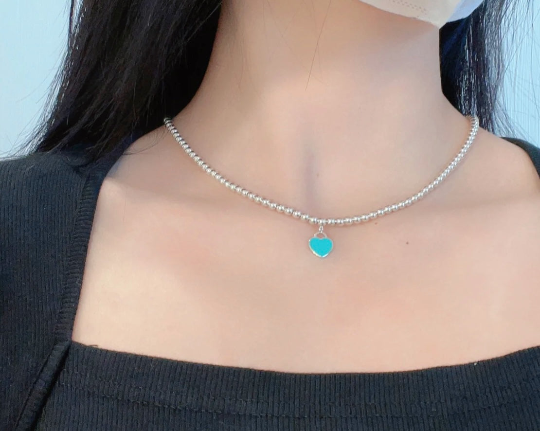 [Regalia Jewels]RETURN TO TIF SILVER BEAD NECKLACE