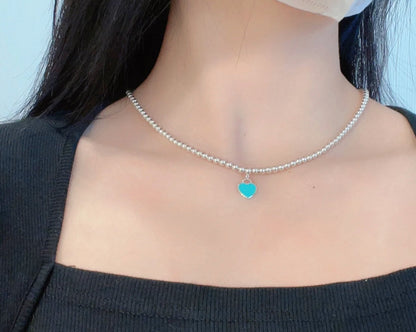 [Regalia Jewels]RETURN TO TIF SILVER BEAD NECKLACE