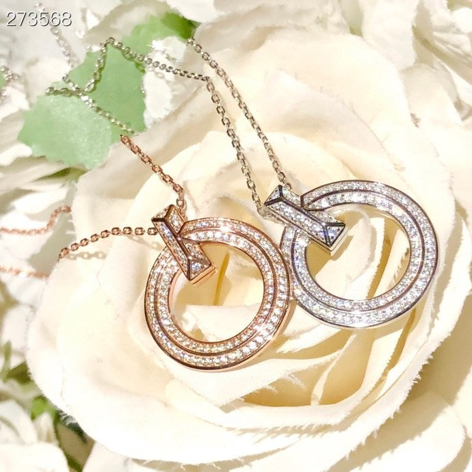 [Regalia Jewels]T1 CIRCLE DIAMOND PAVED MEDIUM NECKLACE