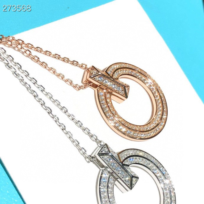 [Regalia Jewels]T1 CIRCLE DIAMOND PAVED MEDIUM NECKLACE