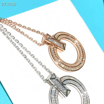 [Regalia Jewels]T1 CIRCLE DIAMOND PAVED MEDIUM NECKLACE