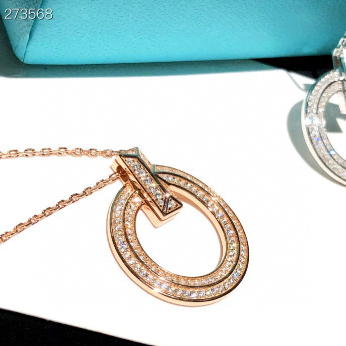 [Regalia Jewels]T1 CIRCLE DIAMOND PAVED MEDIUM NECKLACE