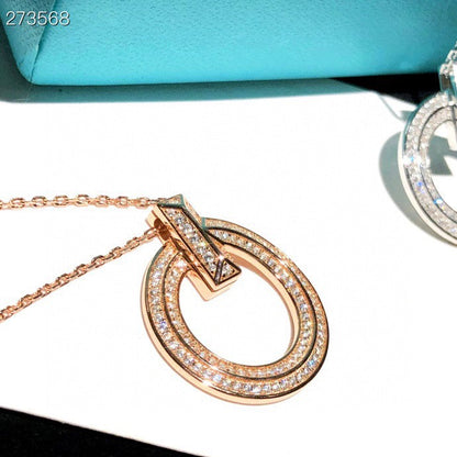 [Regalia Jewels]T1 CIRCLE DIAMOND PAVED MEDIUM NECKLACE